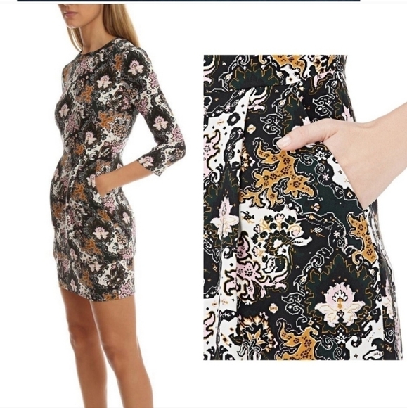 A.L.C. Tordi Floral Silk Mini Dress Size 2 - Picture 7 of 11